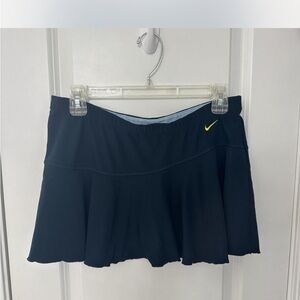 Blue Tennis Skirt with Yellow Logo